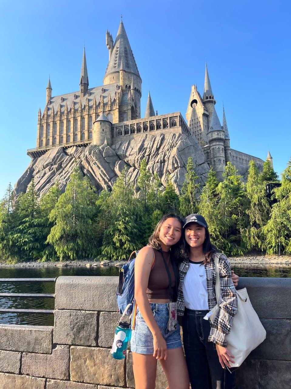 In front of Hogwarts Castle at Universal Studios Japan